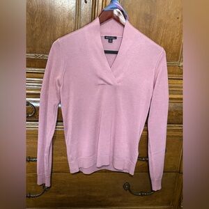 Brooks Brothers Women's Pink V-Neck Sweater